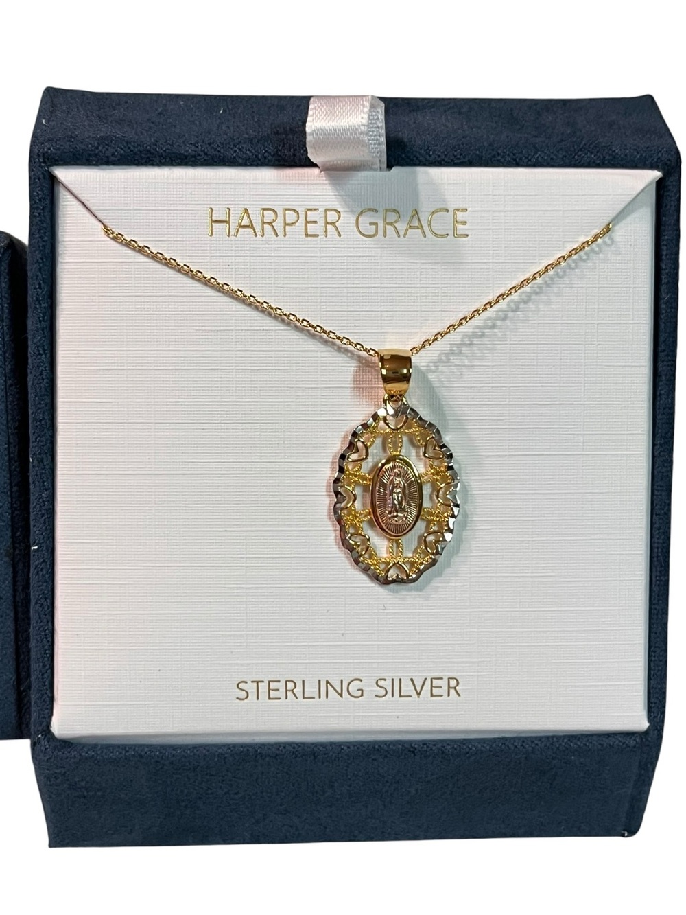 Harper Grace 18k gold over .925 sterling silver Virgin Mary necklace

NEW